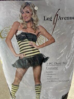 Leg Avenue Black & Yellow Daisy Bee Chemise Costume